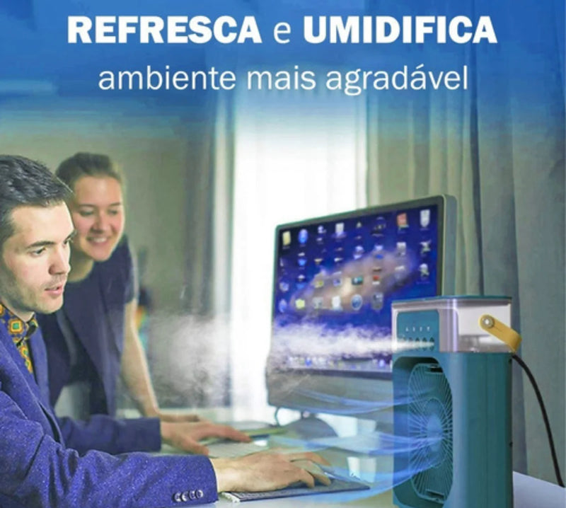 Mini Ar Condicionado Portátil 3 em 1