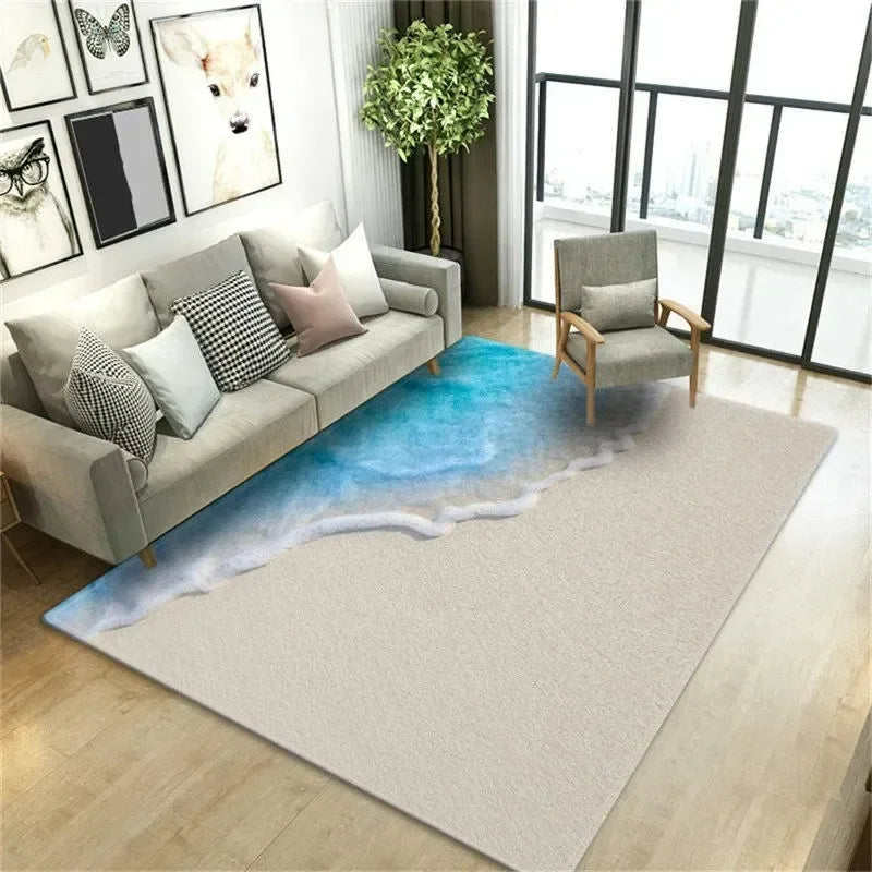 Tapete Antiderrapante 3D Praia e Ondas